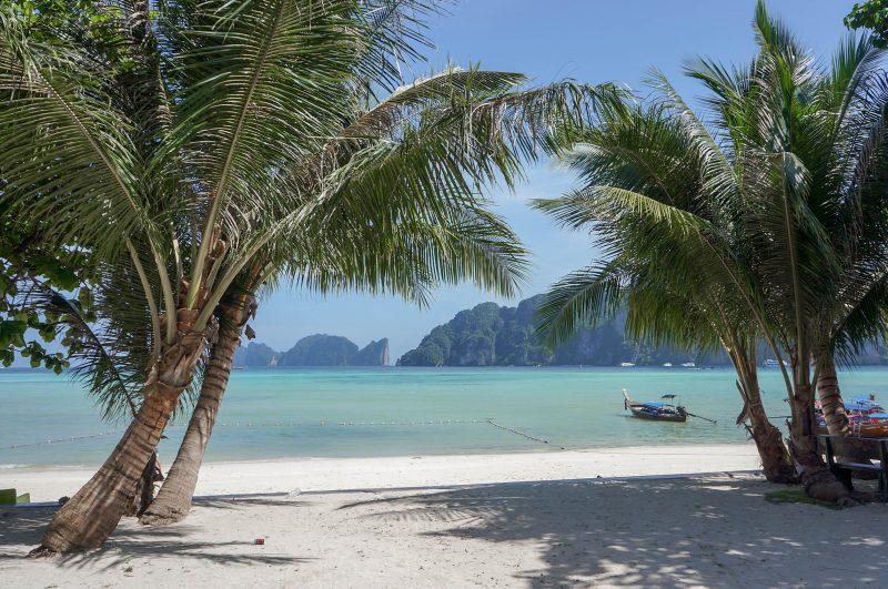 tonsai bay view of phi phi lay phi phi island thailand