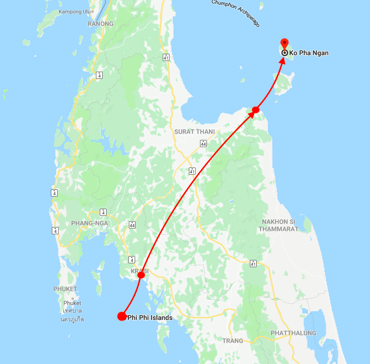 map-transfer-koh-phi-phi-to-koh-phangan