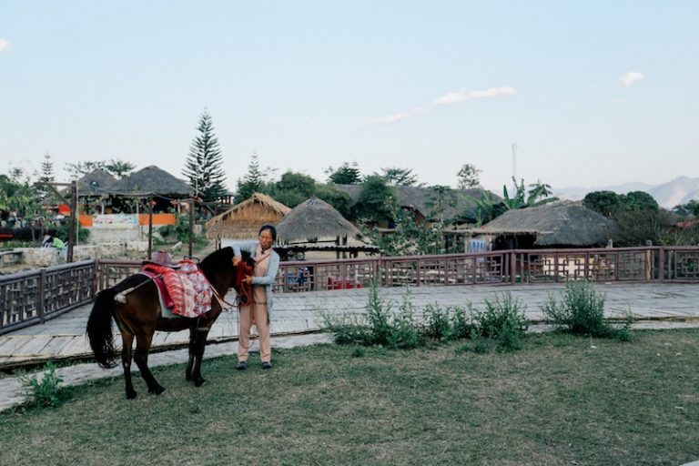 pai-women-with-a-horse-thailand