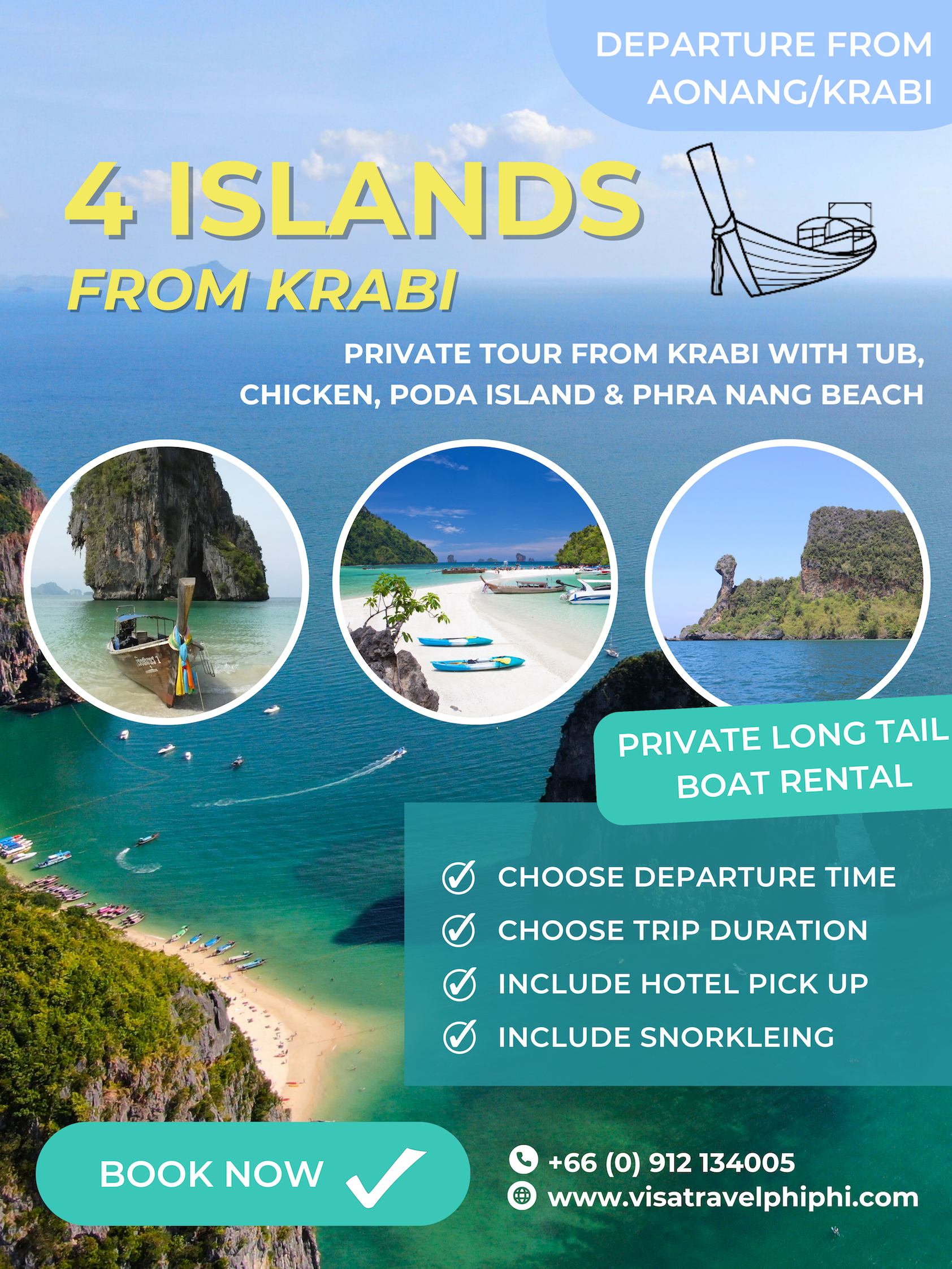 krabi-four-island-private-long-tail-boat-trip