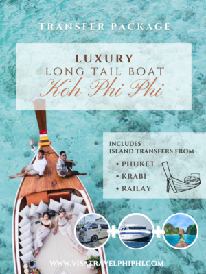 Luxury long tail boat with TRANSFERS